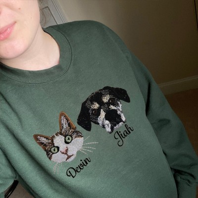 Sweat-shirt brodé personnalisé pour animal de compagnie pour le cadeau d’amoureux des chiens