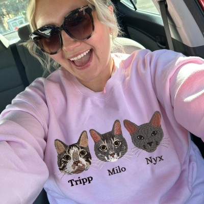 Sweat-shirt pour animal de compagnie brodé personnalisé pour chien chat amoureux cadeau