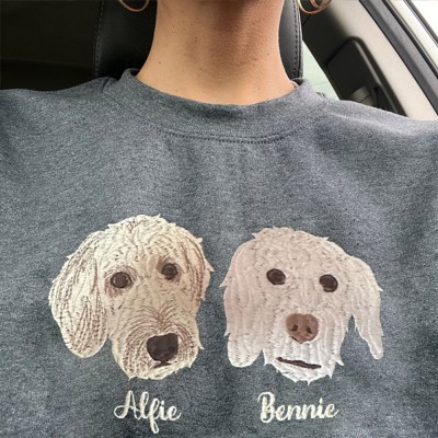 Sweat-shirt pour animal de compagnie brodé personnalisé pour chien chat amoureux cadeau