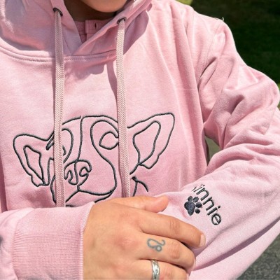 Sweat à capuche brodé personnalisé pour animaux de compagnie pour le cadeau d’amoureux des chiens