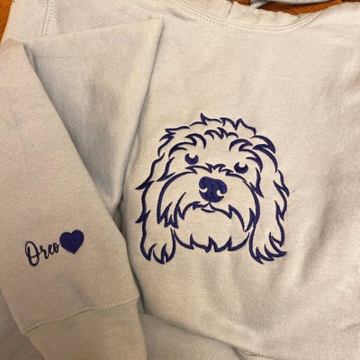 Sweat à capuche brodé personnalisé pour animaux de compagnie pour le cadeau d’amoureux des chiens