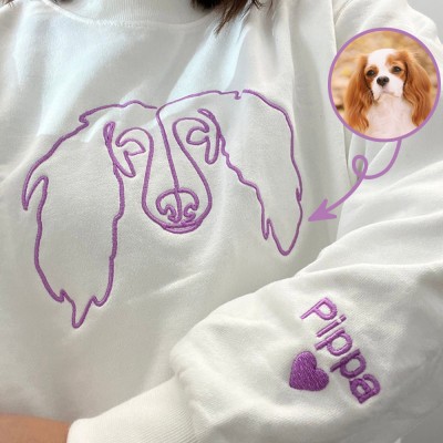 Sweat-shirt brodé personnalisé pour animal de compagnie pour le cadeau d’amoureux des chiens