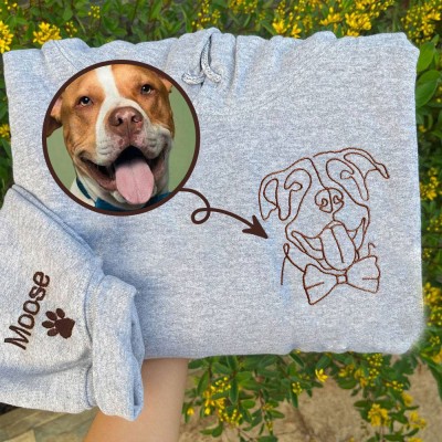Sweat-shirt brodé personnalisé pour animal de compagnie pour le cadeau d’amoureux des chiens