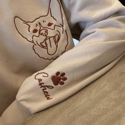 Sweat-shirt brodé personnalisé pour animal de compagnie pour le cadeau d’amoureux des chiens