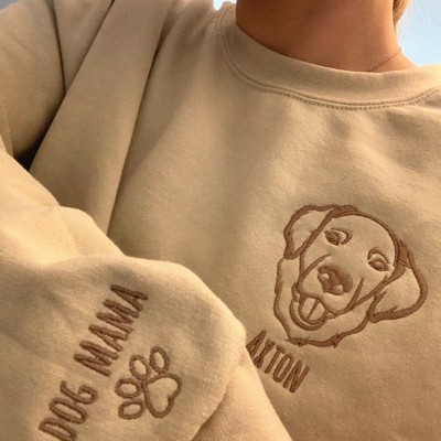 Sweat-shirt brodé personnalisé pour animal de compagnie pour le cadeau d’amoureux des chiens