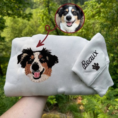 Sweat-shirt brodé personnalisé pour animal de compagnie pour le cadeau d’amoureux des chiens