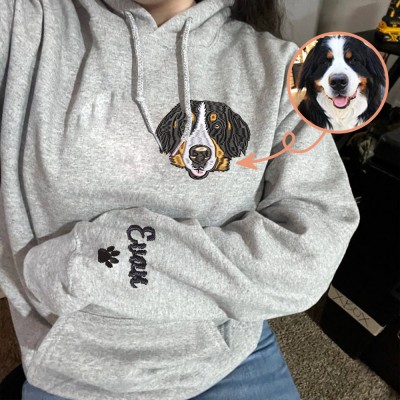 Sweat à capuche brodé personnalisé pour animaux de compagnie pour le cadeau d’amoureux des chiens