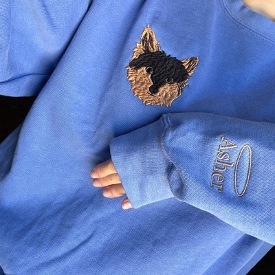 Sweat-shirt brodé personnalisé pour animal de compagnie pour le cadeau d’amoureux des chiens