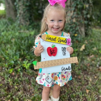 Panneau personnalisé du premier/dernier jour d'école, accessoire de rentrée scolaire, cadeau pour enfants