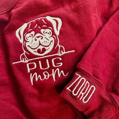 Sweat-shirt personnalisé brodé de portrait d’animal de compagnie pour les cadeaux d’amoureux des animaux de compagnie
