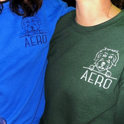 Sweat-shirt personnalisé brodé de portrait d’animal de compagnie pour les cadeaux d’amoureux des animaux de compagnie