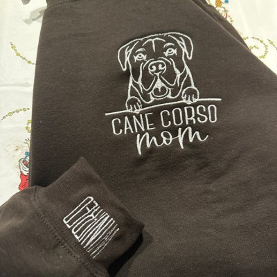 Sweat-shirt personnalisé brodé de portrait d’animal de compagnie pour les cadeaux d’amoureux des animaux de compagnie
