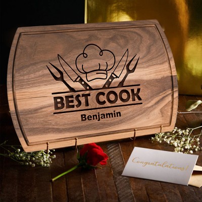 Planche à découper personnalisée sur le thème du barbecue Grill Master pour les idées cadeaux de la fête des pères