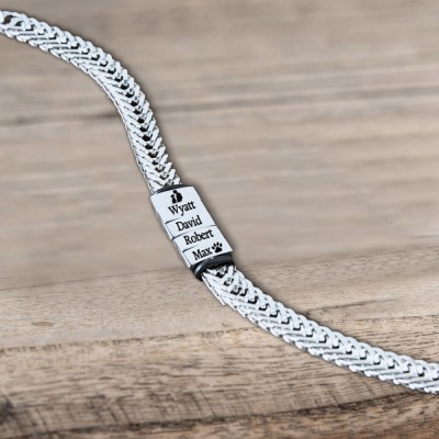Bracelet Homme Personnalisé Avec Perles Personnalisées Cadeau Pour Papa Cadeaux Fête des Pères
