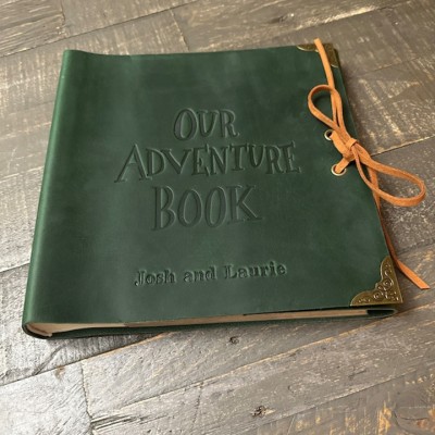 Notre livre d’aventure Album photo en cuir personnalisé Album Scrapbook pour le cadeau d’anniversaire de la Saint-Valentin