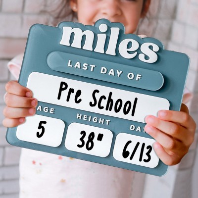 Acrylique personnalisé dernier jour de l’école signe retour à l’école Photo Prop pour les enfants cadeau