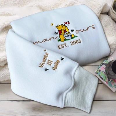 Ours brodé personnalisé Sweat-shirt Mama Idées cadeaux pour Noël Cadeau de famille