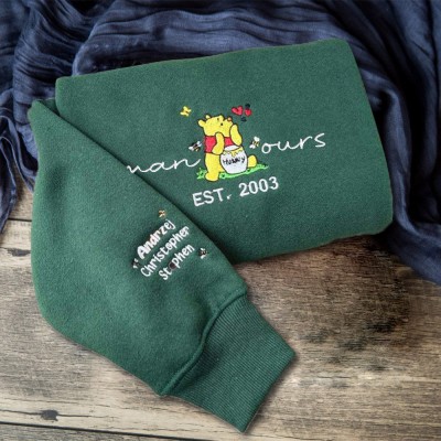 Ours brodé personnalisé Sweat-shirt Mama Idées cadeaux pour Noël Cadeau de famille