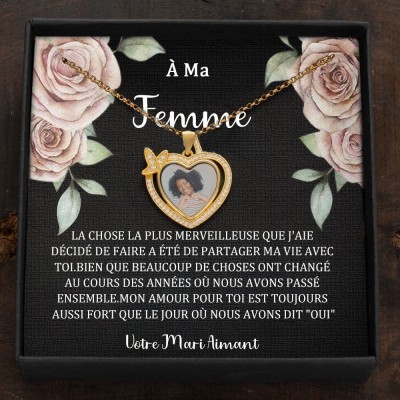 Idées de cadeaux d'anniversaire pour un collier photo personnalisé pour votre âme sœur