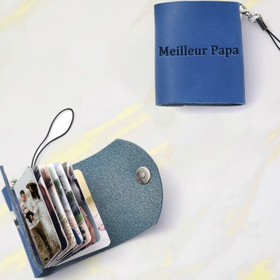 Porte-clés personnalisé de l'album photo du meilleur papa de tous les temps pour papa idées cadeaux pour la fête des pères