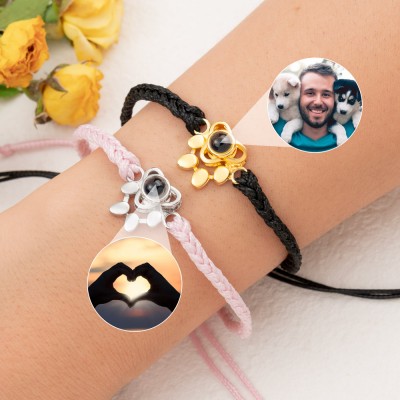Bracelet de projection photo commémoratif personnalisé pour animaux de compagnie pour les amoureux des animaux