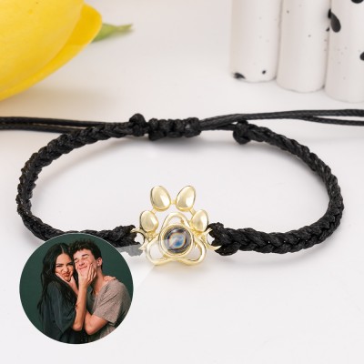 Bracelet de projection photo commémoratif personnalisé pour animaux de compagnie pour les amoureux des animaux