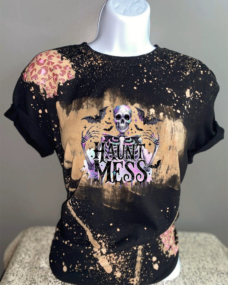 Haunt Mess Skeleton Sweatshirt Hoodie For Gift Ideas