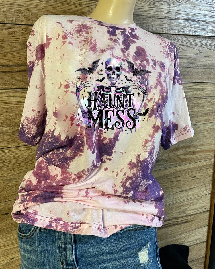 Haunt Mess Skeleton Sweatshirt Hoodie For Halloween Gift Ideas