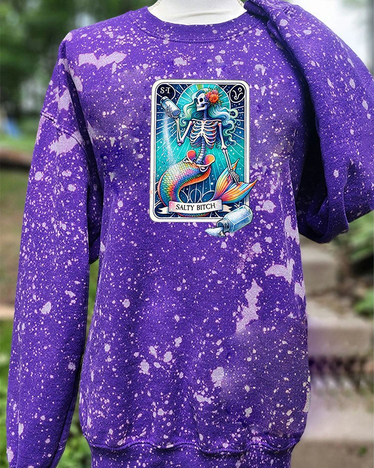 Halloween Salty Mermaid Sweatshirt Hoodie For Gift Ideas