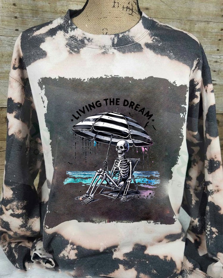 Beachy Dream Skeleton Sweatshirt Hoodie For Gift Ideas