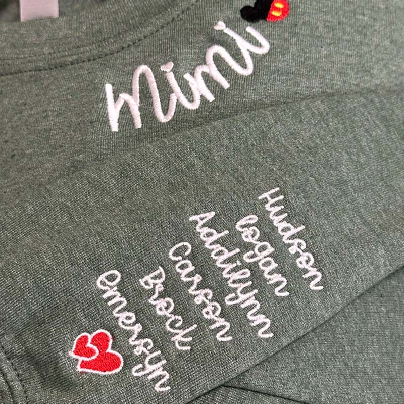 Custom Mimi Embroidered Sweatshirt Hoodie Gift Ideas For Mom Grandma Christmas
