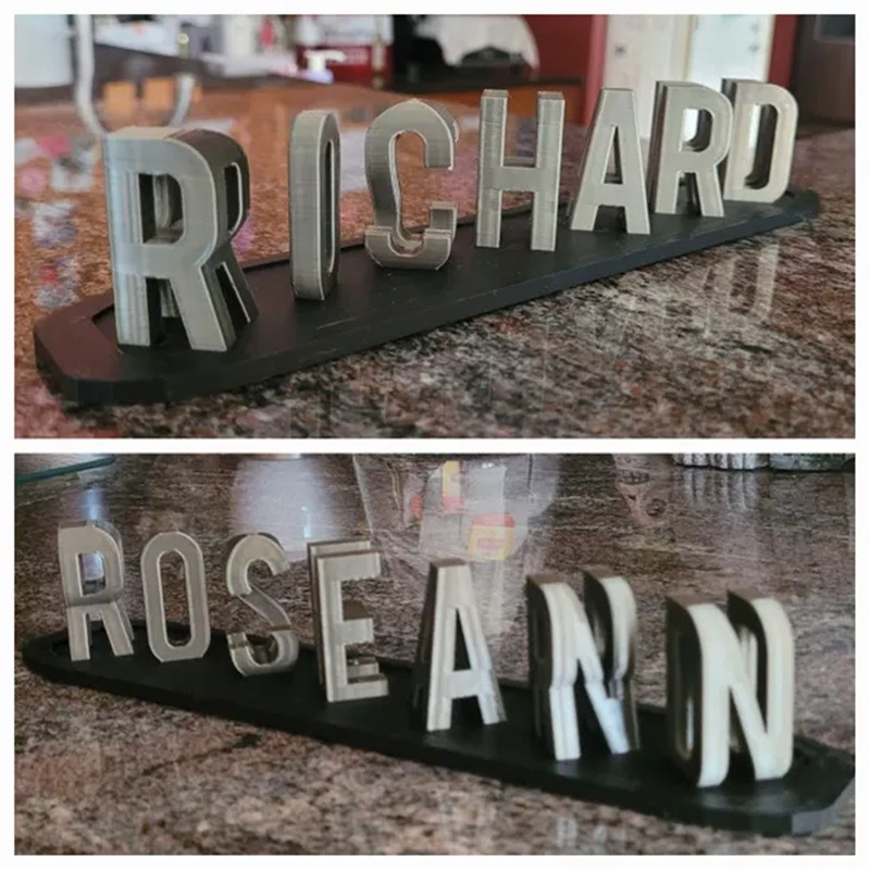Dual Name Illusion Love 3D Printed as Valentine Sweet Gifts