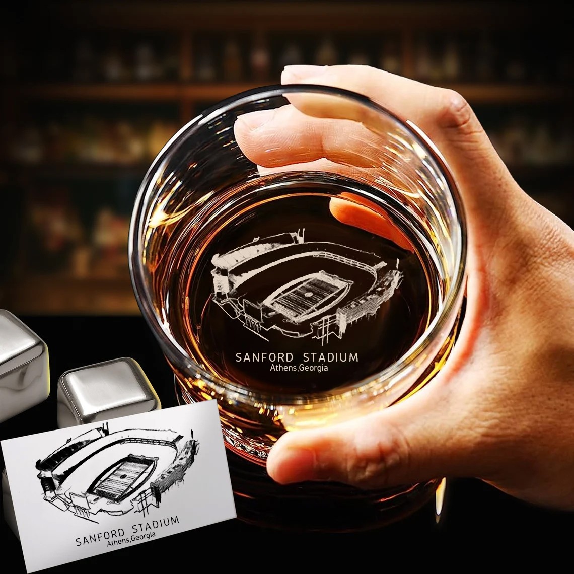 Sanford Stadium Whiskey Glass Gifts For Sports Lovers Game Day Christmas Gift