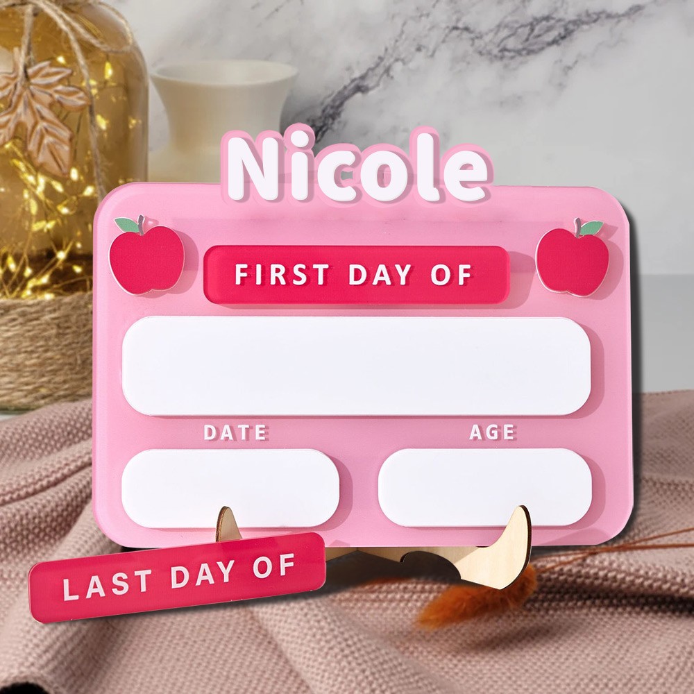 Custom Acrylic First And Last Day Interchangeable School Sign Back to School Photo Prop