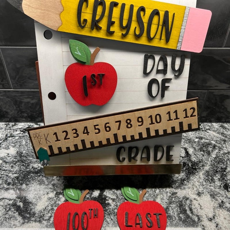 Personalized Interchangeable Back to School Sign Kit
