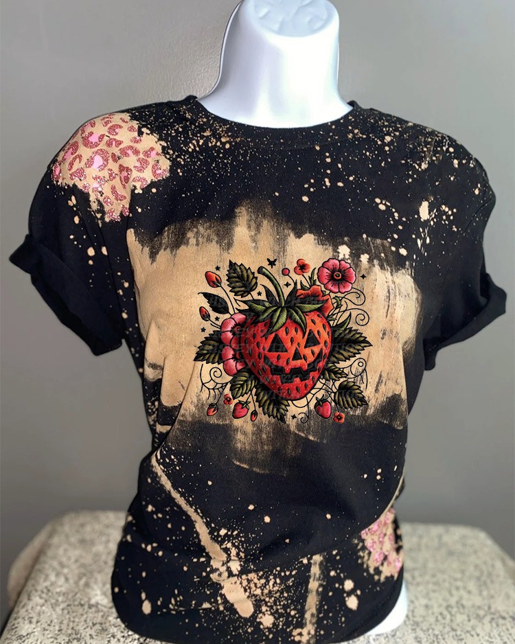 Spooky Strawberry Faux Skeleton Sweatshirt Hoodie For Gift Ideas