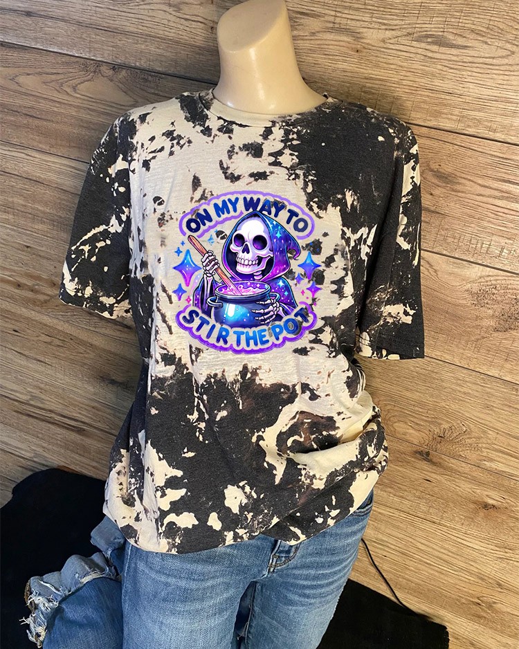 Stir the Pot Grim Reaper Sweatshirt Hoodie For Halloween Gift Ideas