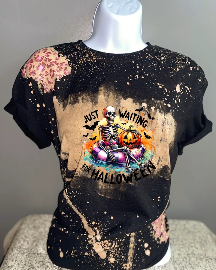 Just Waiting For Halloween Sweatshirt Hoodie For Gift Ideas