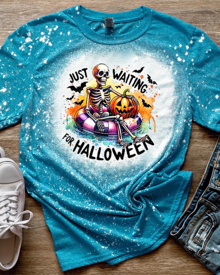 Just Waiting For Halloween Sweatshirt Hoodie For Halloween Gift Ideas