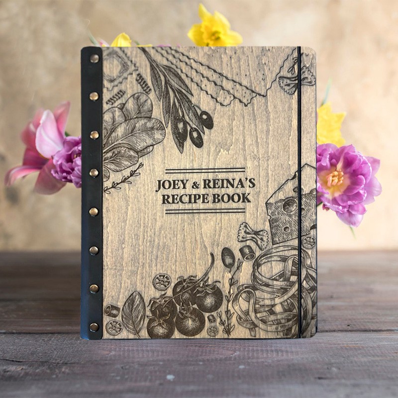 Personalized Recipe Book Blank Binder Cookbook For Mom Grandma Family Christmas Gift