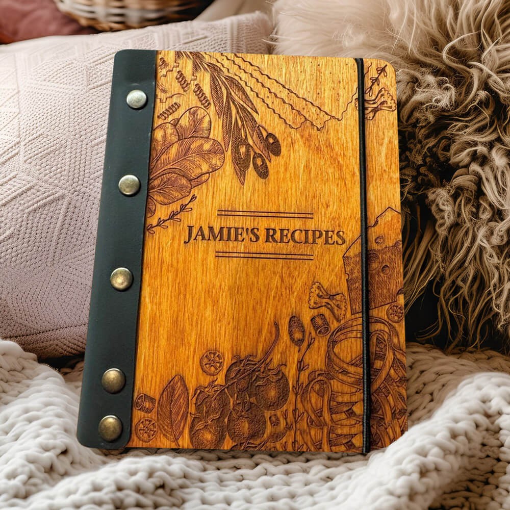 Personalized Recipe Book Blank Binder Cookbook For Mom Grandma Family Christmas Gift