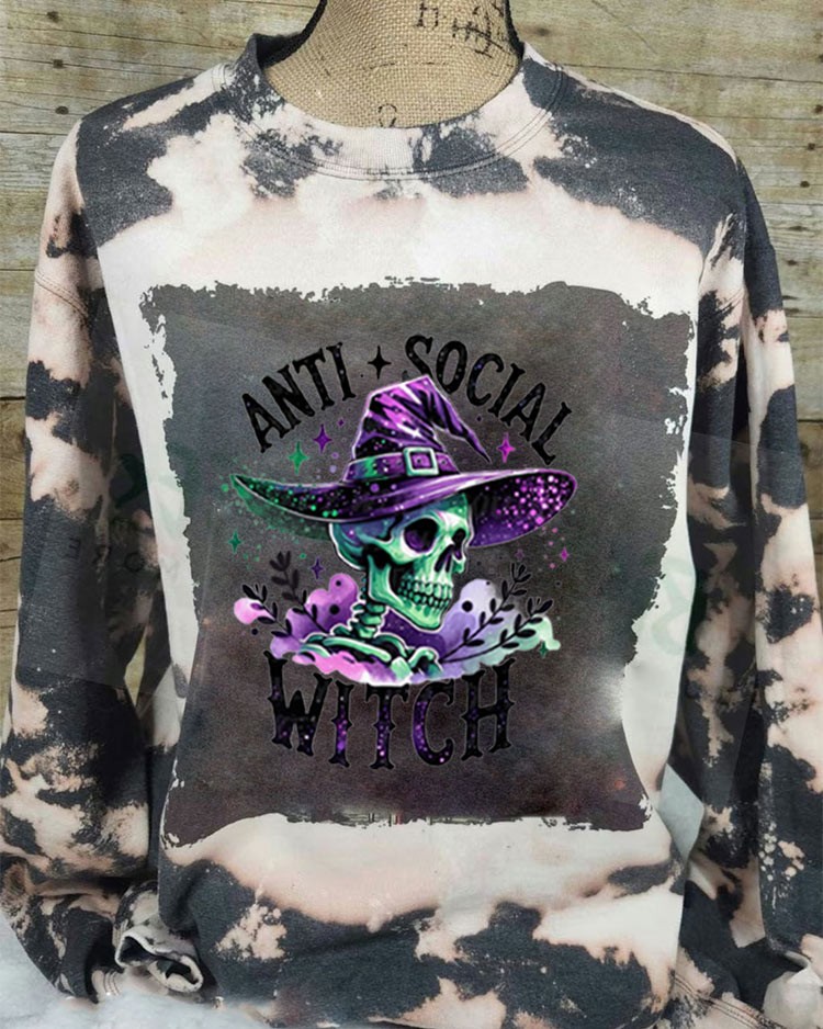 Spooky Anti Socia Witch Sweatshirt Hoodie For Halloween Gift Ideas