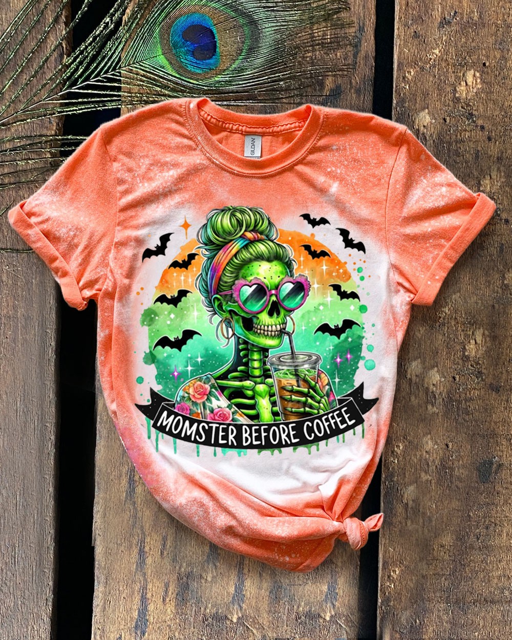 Momster Coffee Skeleton Vintage Sweatshirt Hoodie For Gift Ideas
