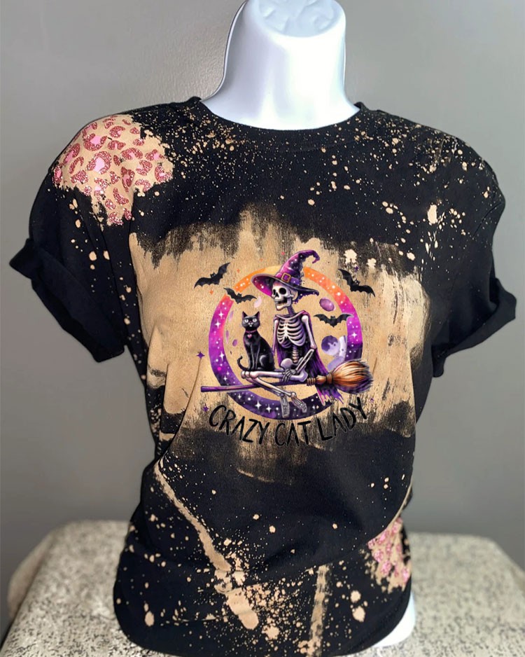 Halloween Crazy Cat Lady Witch Sweatshirt Hoodie For Gift Ideas