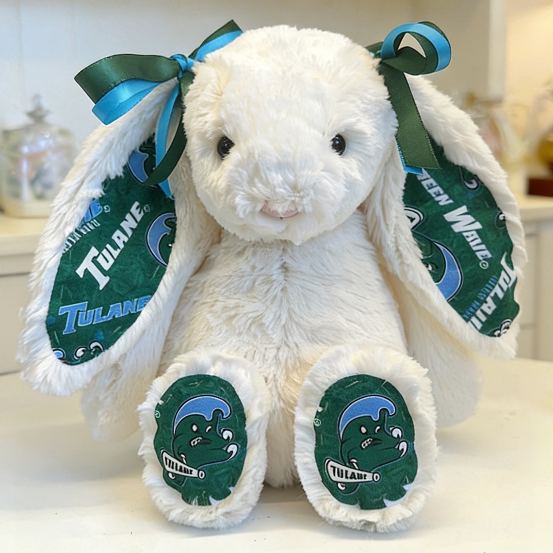 Tulane University Custom Collegiate Bunny Perfect Gift for Students Grads