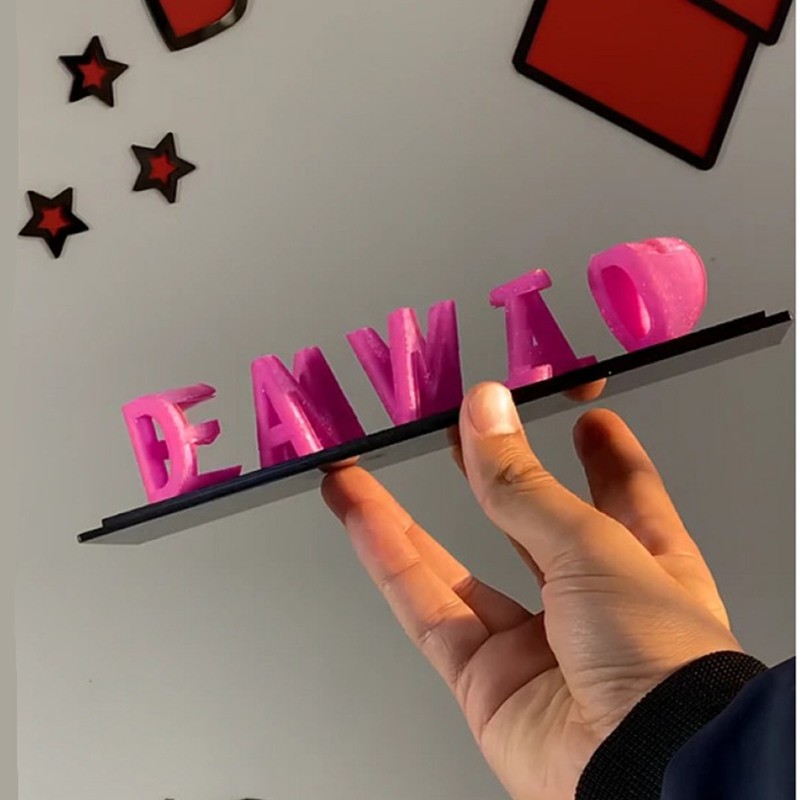 Dual Name Illusion Love 3D Printed as Valentine Sweet Gifts