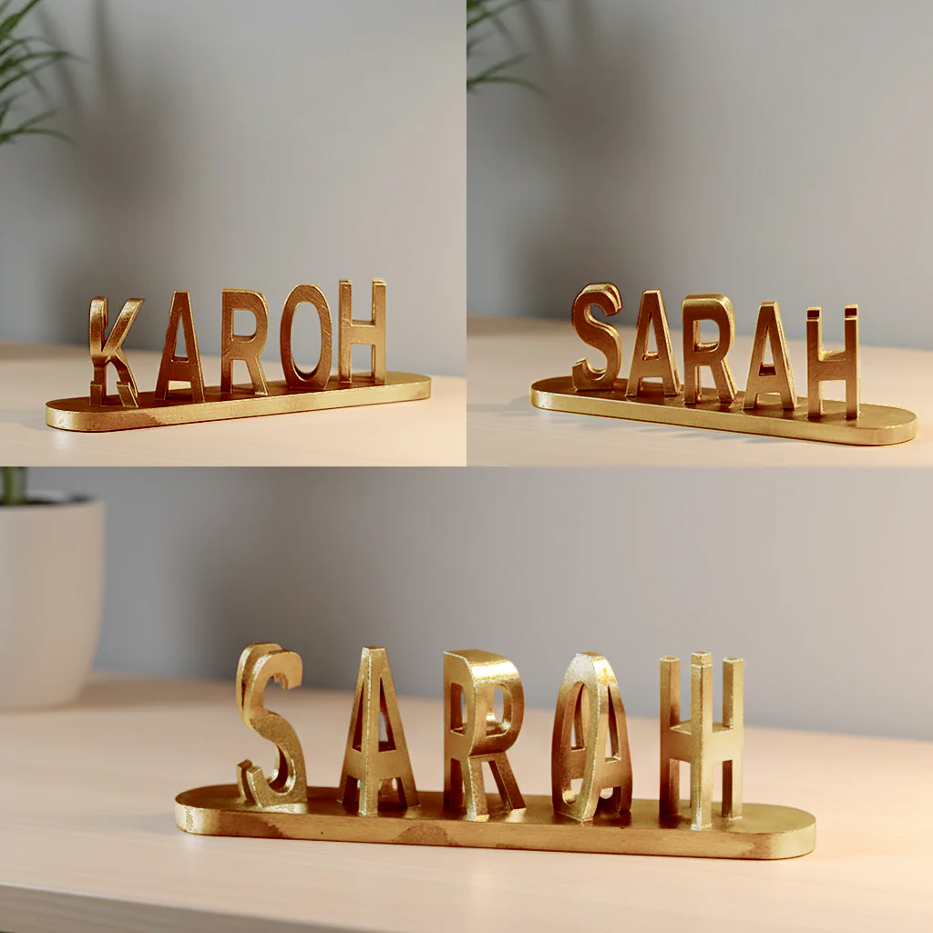 Dual Name Illusion Love 3D Printed as Valentine Sweet Gifts
