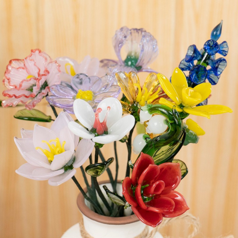 Custom Handmade Glass Birth Month Flower For Mom Grandma Christmas Unique Gift