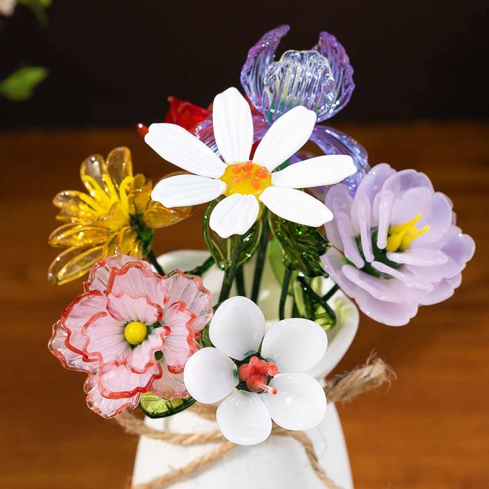 Custom Handmade Glass Birth Month Flower For Mom Grandma Christmas Unique Gift