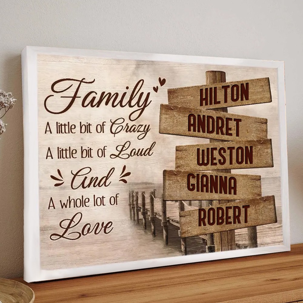 Personalized Family Street Wood Sign With Kids Name Home Decor For Christmas Gift